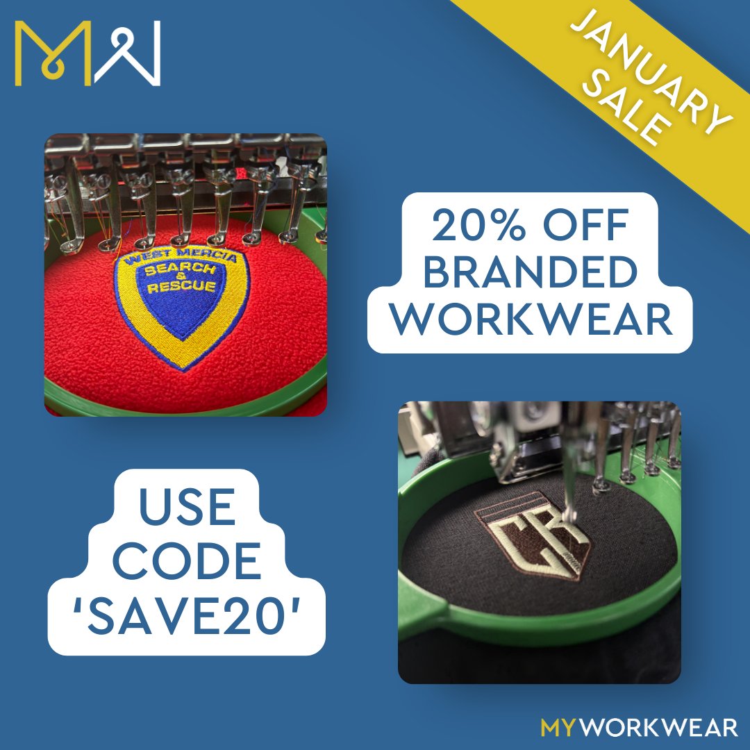 MyWorkwearCo's tweet photo. Are you ready to claim 20% off your next workwear order?
Our limited time discount is available for 3 more days!
Use code 'SAVE20' at checkout for 20% off all branded workwear.
Check out our bestsellers:https://t.co/bM3pGPWK2P.
#MyWorkwear #sale #brandedworkwear #customworkwear https://t.co/8fJeyYZxoP