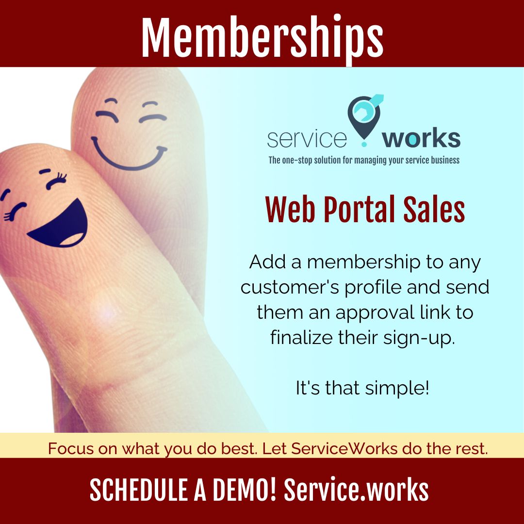 ServiceDotWorks's tweet image. ServiceWorks update! 🌟 Selling memberships just got more efficient through our web portal. Add a membership to any customer&apos;s profile and send them an approval link to finalize their sign-up. It&apos;s that simple! 🔗 #ServiceWorks #EfficientEngagement
