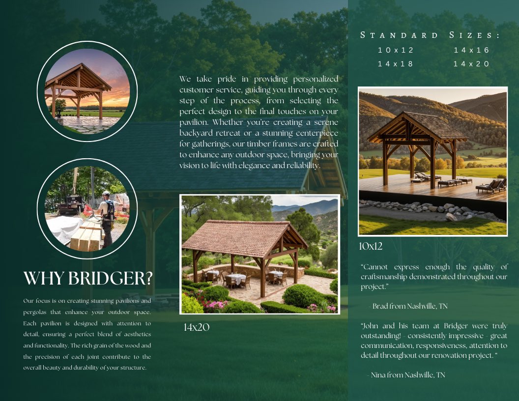 NEW SERVICE WE ARE OFFERING!➡️
Timber frame pavilion kits! 

#bridger #design #build #construction #nashville #franklin #timber #frame #thebridgerway #brentwood #painting #siding #decks