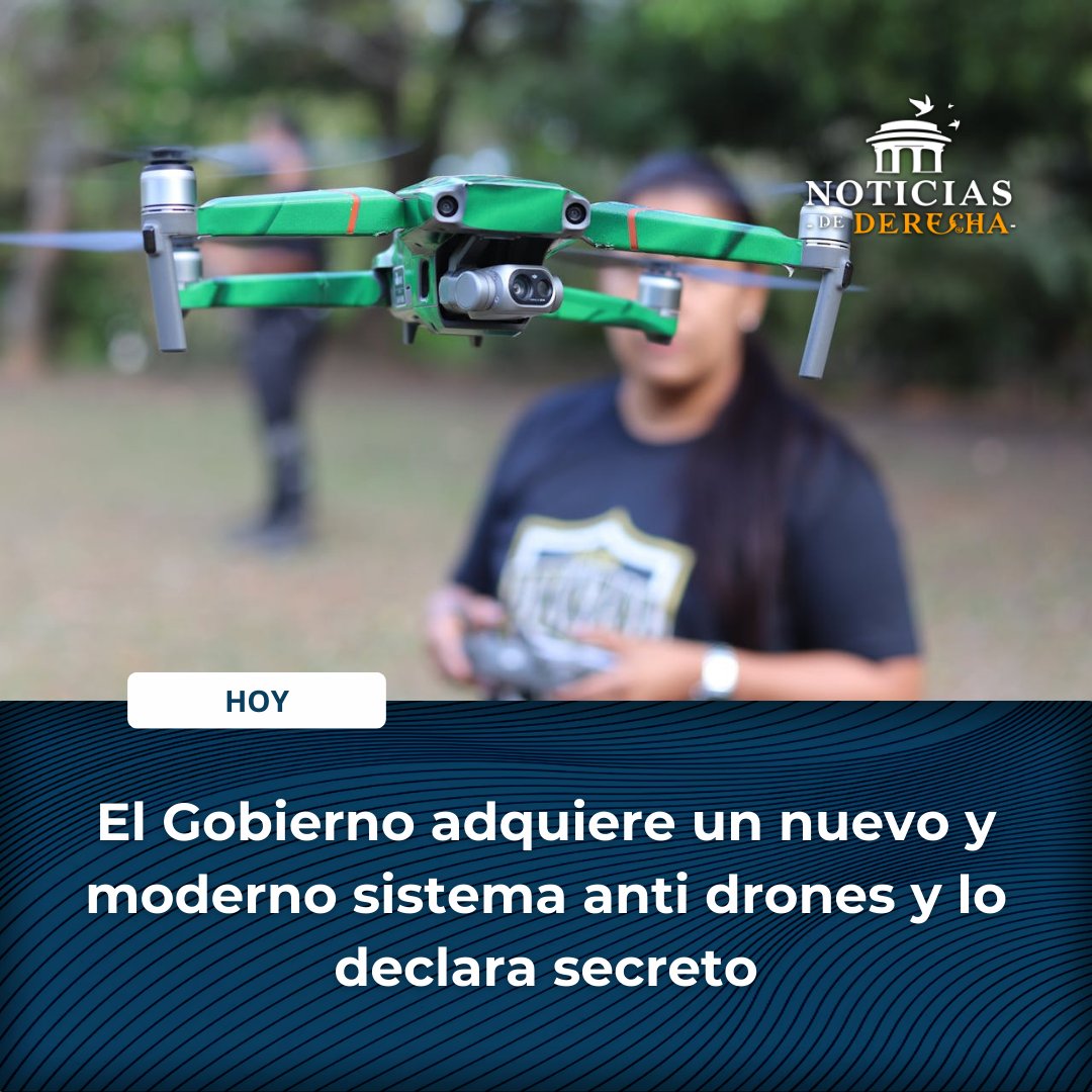 NTDerecha's tweet image. Tras el sobrevuelo de drones en el Congreso y la embajada de Israel, el Gobierno anunció la compra de un sistema anti drones, declarando la operación "secreta" por Seguridad Nacional.

La medida busca proteger objetivos estratégicos.

#noticias #defenza #seguridad