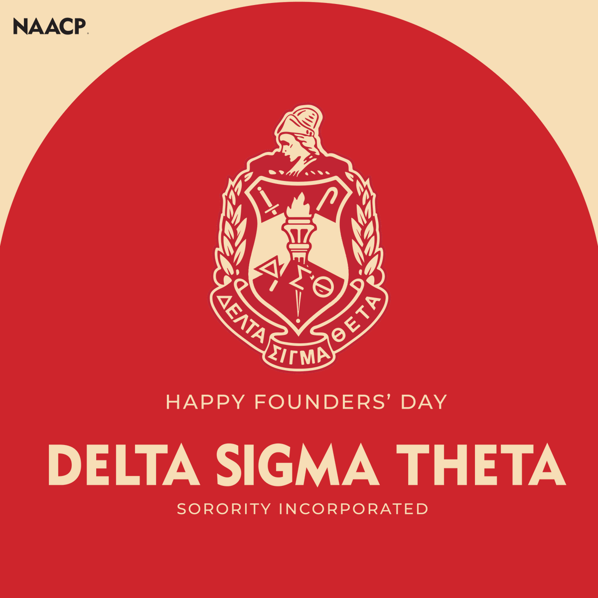 NAACP's tweet image. Happy Founders' Day to the sisters of @dstinc1913! #DeltaSigmaTheta
