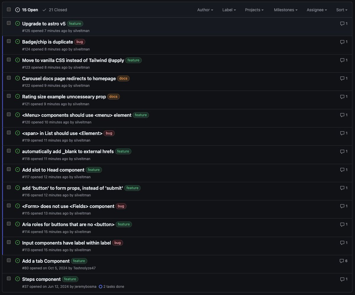Issues and feature I'll be working on this week. Most came during a short call with <a href="/justinlung_/">Justin 龍</a> 💪