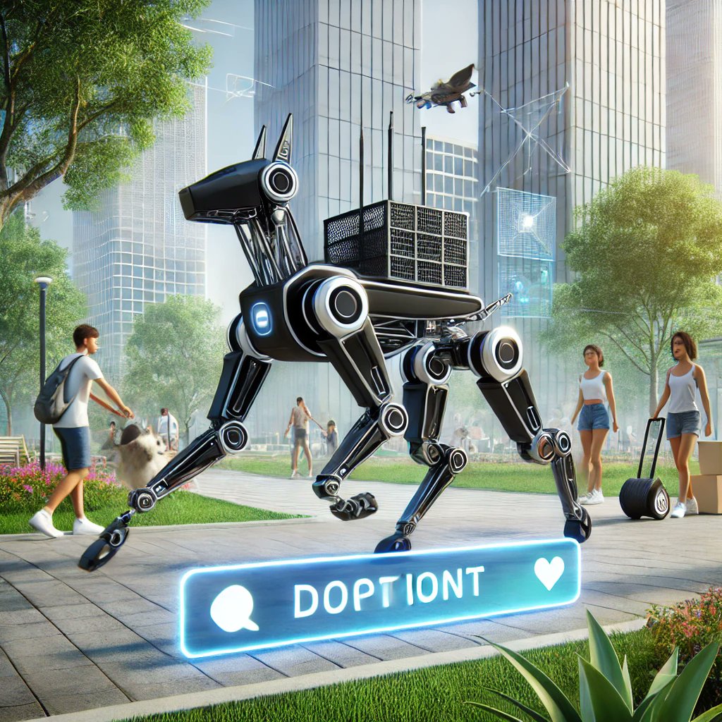 "The Robotic Dog of Tomorrow is Here! 🐾⚙️"

"From outdoor adventures to everyday companionship, this high-tech robotic dog is redefining the bond between humans and machines. Step into the future with us!
#RoboticDog #AI #FutureTech #RobotCompanion"