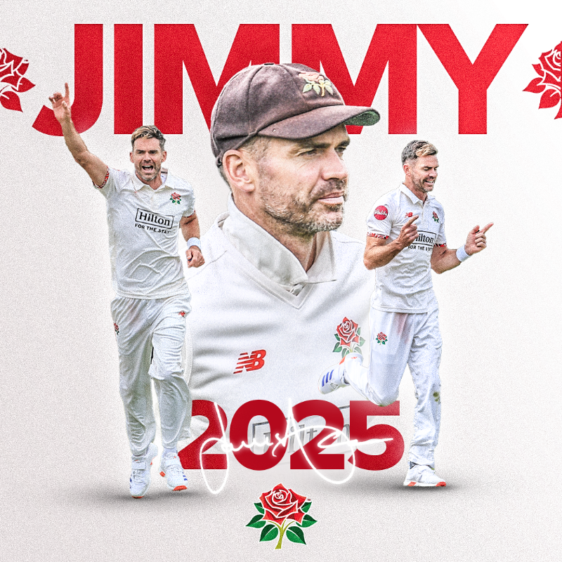lancscricket's tweet photo. His story continues... 🤩🐐

Lancashire Cricket is delighted to confirm that @jimmy9 has signed a one-year contract to continue his playing career.

Jimmy will be available for the 2025 @CountyChamp and @VitalityBlast!

🌹 #RedRoseTogether