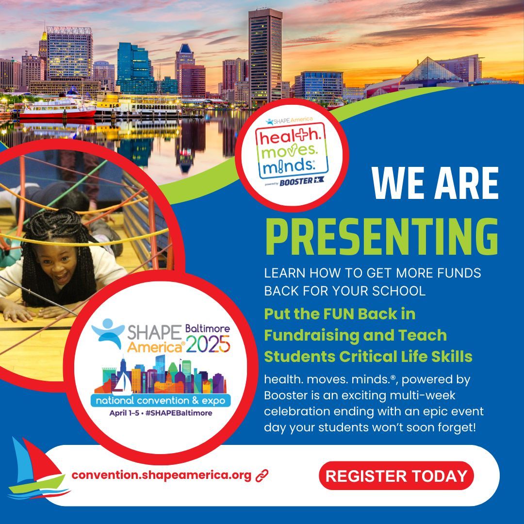 Join us at #SHAPEBaltimore and learn how to get more funds back for your school by using #healthmovesminds: buff.ly/49oiliC