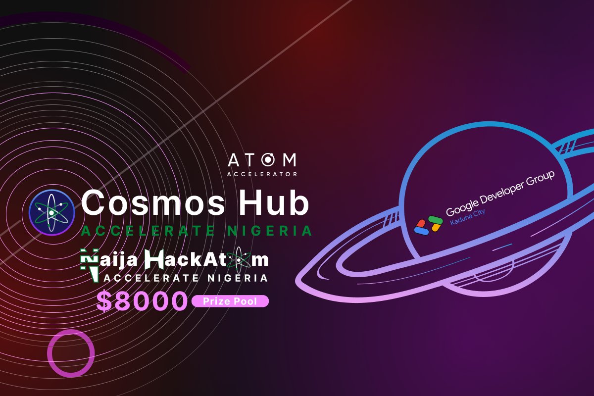 CosmoshubAfrica's tweet photo. We're excited to announce @gdg_kaduna as a community partner for Naija HackAtom!

GDG Kaduna (Google Developer Group Kaduna) is a local community of developers, tech enthusiasts, and professionals in Kaduna.

Register for Naija HackAtom here: https://t.co/1dZTPLLogN https://t.co/jpXlTSCTk2