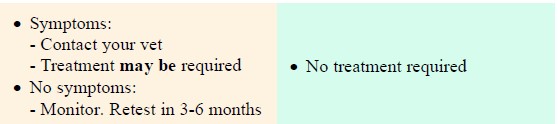 Notice: Update to Report Color Coding
If a parasite with low pathogenicity is detected, the result will be displayed with a "yellow" color, rather than a "green" colour. This change advises monitoring levels within 3–6 months.