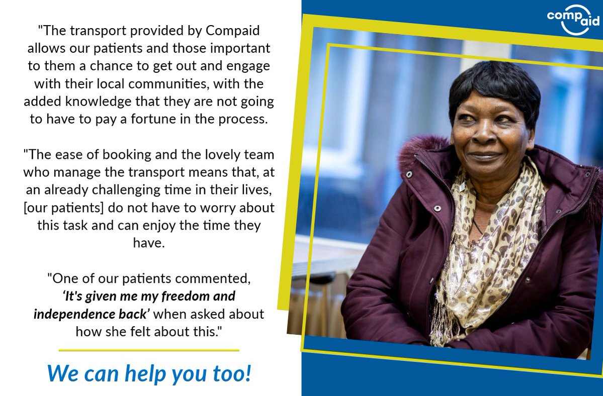 Compaid (@compaidtw) on Twitter photo #Accessible transportation is about more than getting from A to B.
We support the clients of <a href="/hospiceweald/">Hospice in the Weald</a> and many other organisations in Kent to make everyday life easier for everyone.🌍🚐
Book your journey by calling 01892 832447: compaid.org.uk/what-we-do/acc…
#charity #transport #Accessible transportation is about more than getting from A to B.
We support the clients of <a href="/hospiceweald/">Hospice in the Weald</a> and many other organisations in Kent to make everyday life easier for everyone.🌍🚐
Book your journey by calling 01892 832447: compaid.org.uk/what-we-do/acc…
#charity #transport