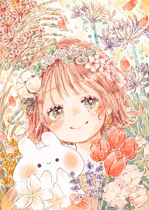 (こっそりクリエイター部門にも応募させていただいております…!見つけていいねを押してくださったみなさま、ありがとうございますサンリオの子たちとお花と女の子も、絶対にかわいいなと思っています…) 