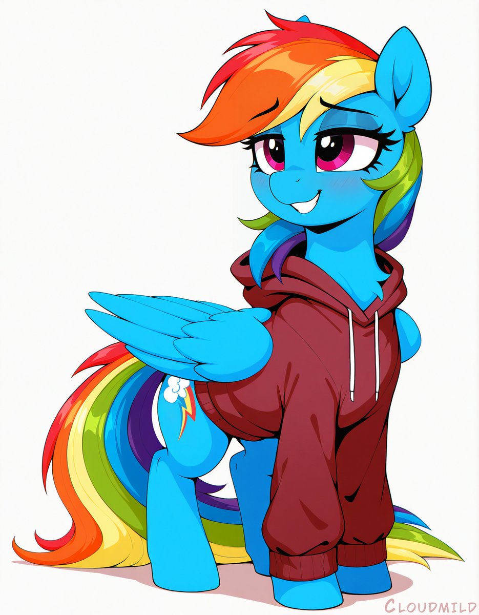 mrx1983's tweet photo. dashie in a hoodie looks awesome ⚡️💙
(by cloudmild) https://t.co/xojO6pQnas