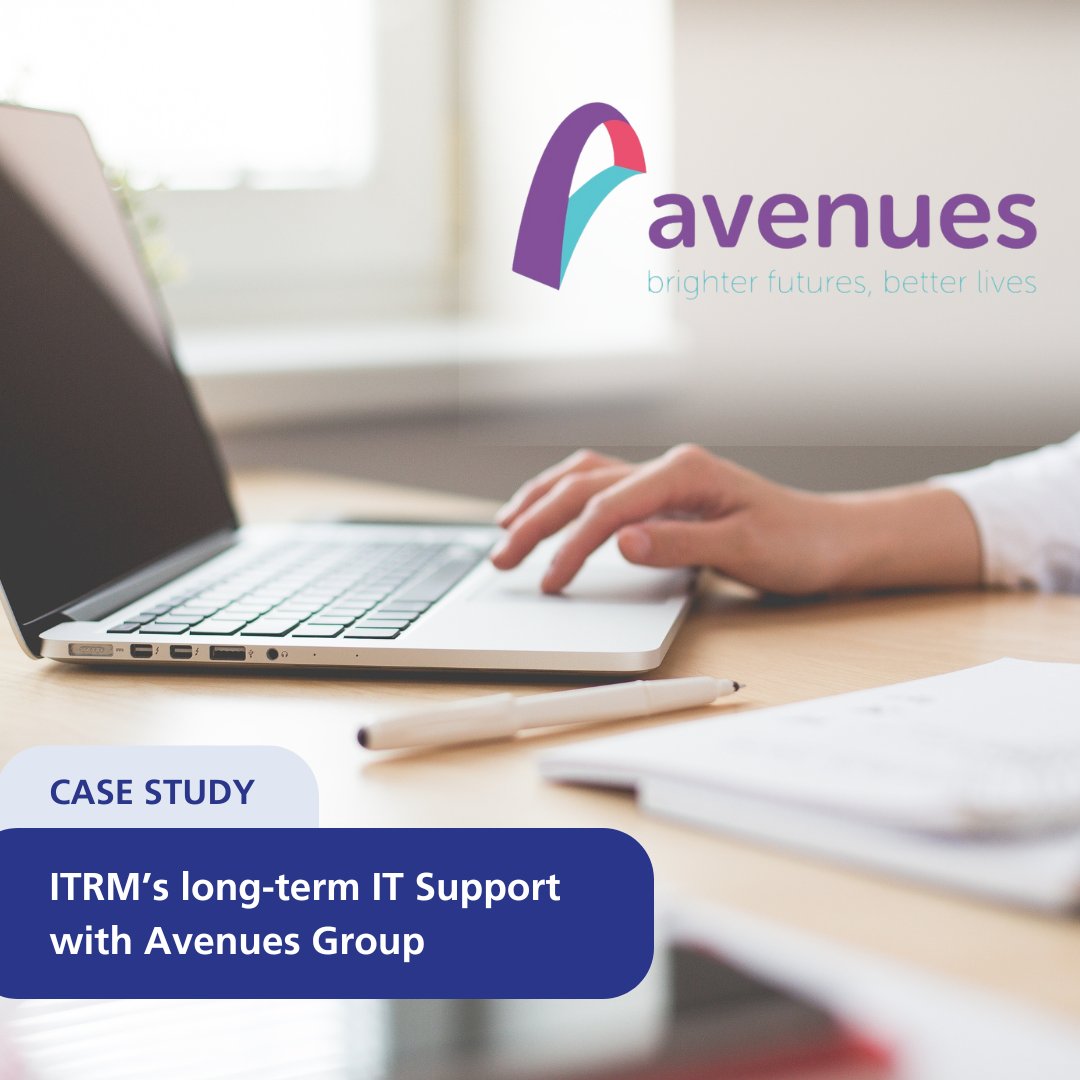 ITRM Ltd (@itrmltd) on Twitter photo ITRM has proudly supported Avenues since 2020, providing a range of IT services, ensuring the organisation can continue to focus on its mission, develop and grow.
Read more here: itrm.co.uk/who-we-help/ca…
<a href="/avenuesgroup/">Avenues Group</a>
#charity #IT #casestudy #ITsupport ITRM has proudly supported Avenues since 2020, providing a range of IT services, ensuring the organisation can continue to focus on its mission, develop and grow.
Read more here: itrm.co.uk/who-we-help/ca…
<a href="/avenuesgroup/">Avenues Group</a>
#charity #IT #casestudy #ITsupport