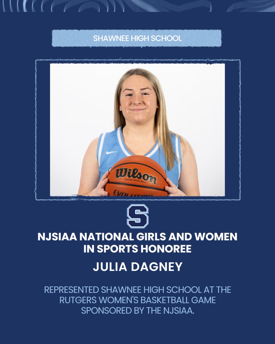SHSRenegades's tweet photo. Girls Basketball - Julia Dagney was recognized as the Shawnee representative at the annual ‘NJSIAA National Girls and Women in Sports Day’ sponsored by the NJSIAA at the Rutgers Women’s Basketball game on Sunday. https://t.co/JkIbiumFur