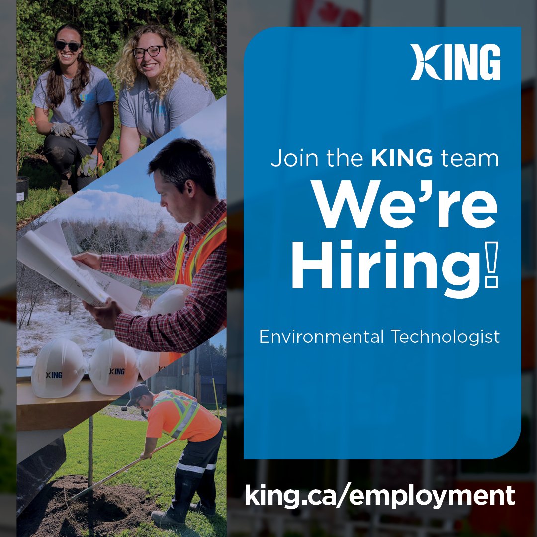 King Township (@kingtownship) on Twitter photo ๐ฃ Join the King team as theย Environmental Technologist.
๐ง Email your resume and a cover letter highlighting your relevant experience to hr@king.ca by January 29.
๐ View the job posting at king.ca/employment ๐ฃ Join the King team as theย Environmental Technologist.
๐ง Email your resume and a cover letter highlighting your relevant experience to hr@king.ca by January 29.
๐ View the job posting at king.ca/employment
