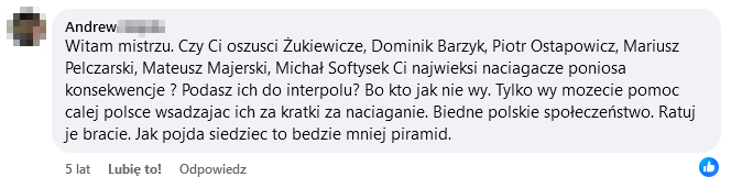 sramyniespimy's tweet photo. Taka perełka z komentarzy na profilu fb @rafal_zaorski
Klikając na reflinki takich ludzi przyklaskujecie ich niekiedy wieloletniej działalności w piramidach finansowych wciskając im pieniądze do kieszeni
#futurenet #dascoin #b3team https://t.co/YYtkjCg0i3
