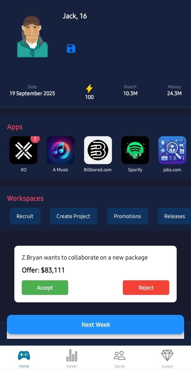 EssentialPopsta's tweet image. Hi 👋🏻 What's Up?

This is where I will be continuing the Project of "EssentialPopstar: Life Simulator" from now on 🔥

Complications on my other account have pushed me to my alt | Here are some screenshots of the game 

Love y'all ❤️