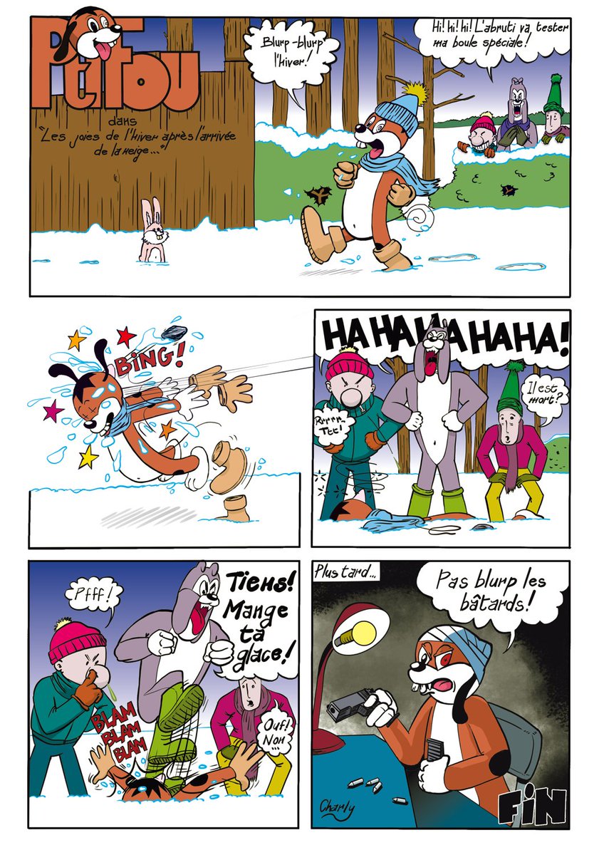 Innercut's tweet image. 🎨 Ma première page entièrement en couleurs !

✅ À la tablette graphique (y a encore du boulot !).
✅ Couleurs éclatantes (ou presque).
✅ Scénario honteux ✔️ Dessin à améliorer ✔ Morale à faire pleurer

#BDEnCouleurs #DébutsDifficiles #MaisOnEssaye #HumilitéArtistique #Ptifou