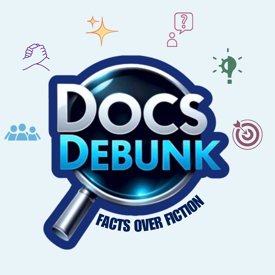 DebunkDocs's tweet photo. Unveiling the truth: Welcome to DocsDebunk - Facts over fiction! We uncover the truth behind medical misinformation and make health facts accessible to everyone!

#DocsDebunk #HealthAwareness #MedicalFacts #StayInformed #ScienceMatters https://t.co/y3HC5Zzgo5