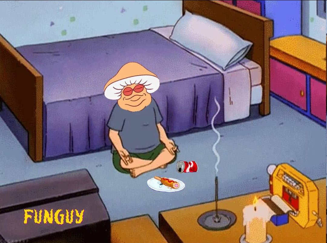 MemeMasterMindE's tweet photo. @henokcrypto The timeline whispers secrets to those who listen:

Be the  #FUNGUY 🐸🍄 connecting the past, present, and future. 

@FunguyonETH https://t.co/42JyGoLMoB