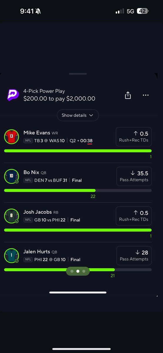 youruberoutside's tweet photo. Too easy 💰
#NFL #PrizePicks #bets #sportspicks #winningbets #playoffsNFL #Eagles #WashingtonCommanders #TampaBay https://t.co/h7eyrA5SoG