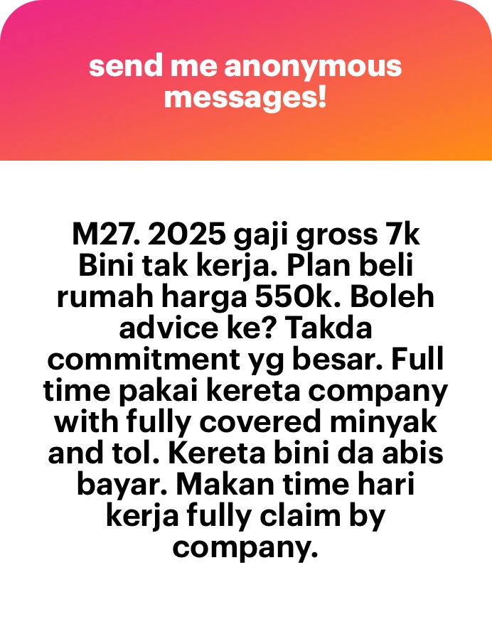 ammarFRS's tweet image. Good news:

✅ Gaji gross RM7K monthly
✅ Company bagi full benefits (kereta + minyak + tol free)
✅ Makan time kerja boleh claim
✅ Kereta bini dah fully settled
✅ No other big commitments

Looking good kan? But let's analyze TWO important formulas yang ramai orang miss out.