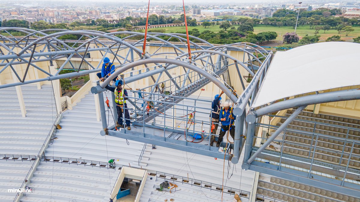 mangunyi's tweet photo. Construction work at the Kasarani Stadium #Drones #MintGlint #DronePhotography https://t.co/qInLv1W7ne
