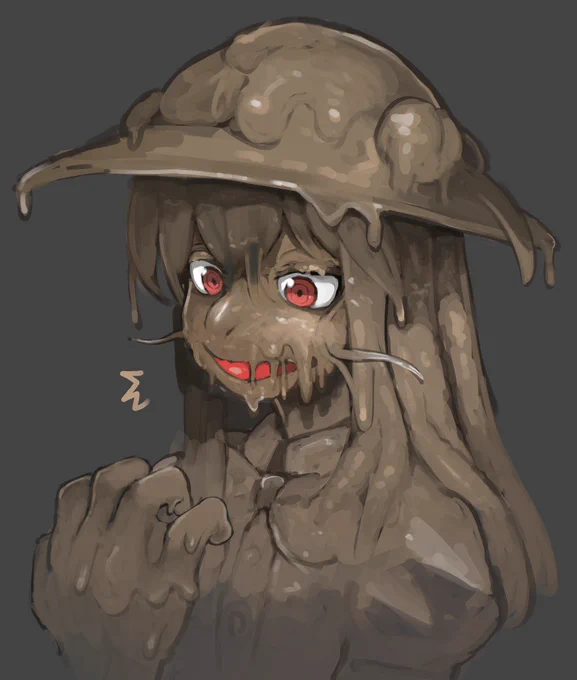 泥まみれでナマズ化天子らくがき 