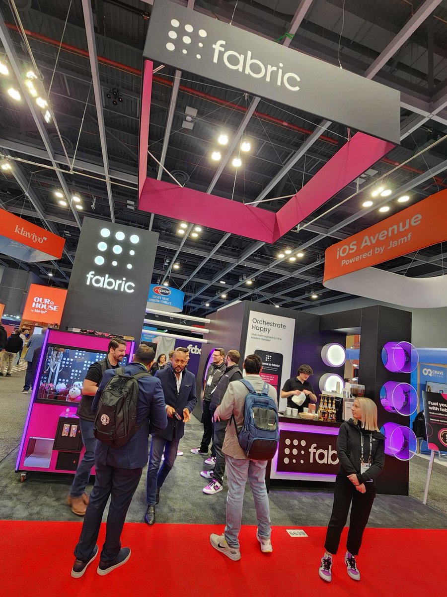 Day 2 at #NRF2025 is here! Visit us at booth #6639 to explore how fabric’s AI solutions are transforming retail. Our team is ready to show you how we’re reimagining the future of commerce. See you there! #fabricAtNRF #OrchestrateHappy