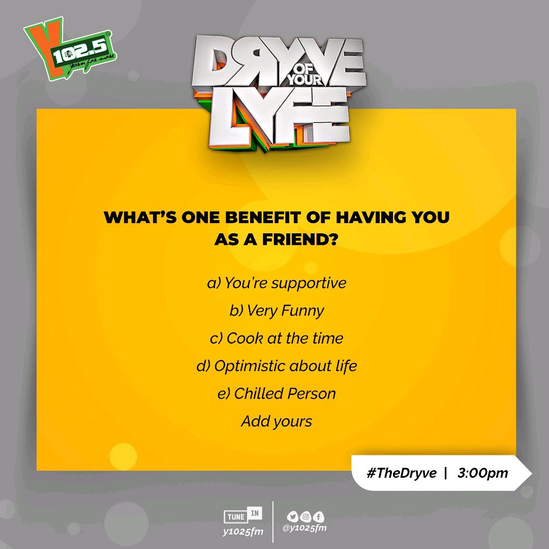 YFM KUMASI ๐ฌ๐ญ (@y1025fm) on Twitter photo LeLet'talk about you on #TheDryve
<a href="/AjMensahgh/">๐
ฐ๐
น ๐
ผ๐
ด๐
ฝ๐๐
ฐ๐
ท</a> x <a href="/djbongogh/">Bongo</a>, <a href="/sabogsa/">Sabog Moore Eugene</a> on the flipside
We're talking #TheDryve LeLet'talk about you on #TheDryve
<a href="/AjMensahgh/">๐
ฐ๐
น ๐
ผ๐
ด๐
ฝ๐๐
ฐ๐
ท</a> x <a href="/djbongogh/">Bongo</a>, <a href="/sabogsa/">Sabog Moore Eugene</a> on the flipside
We're talking #TheDryve