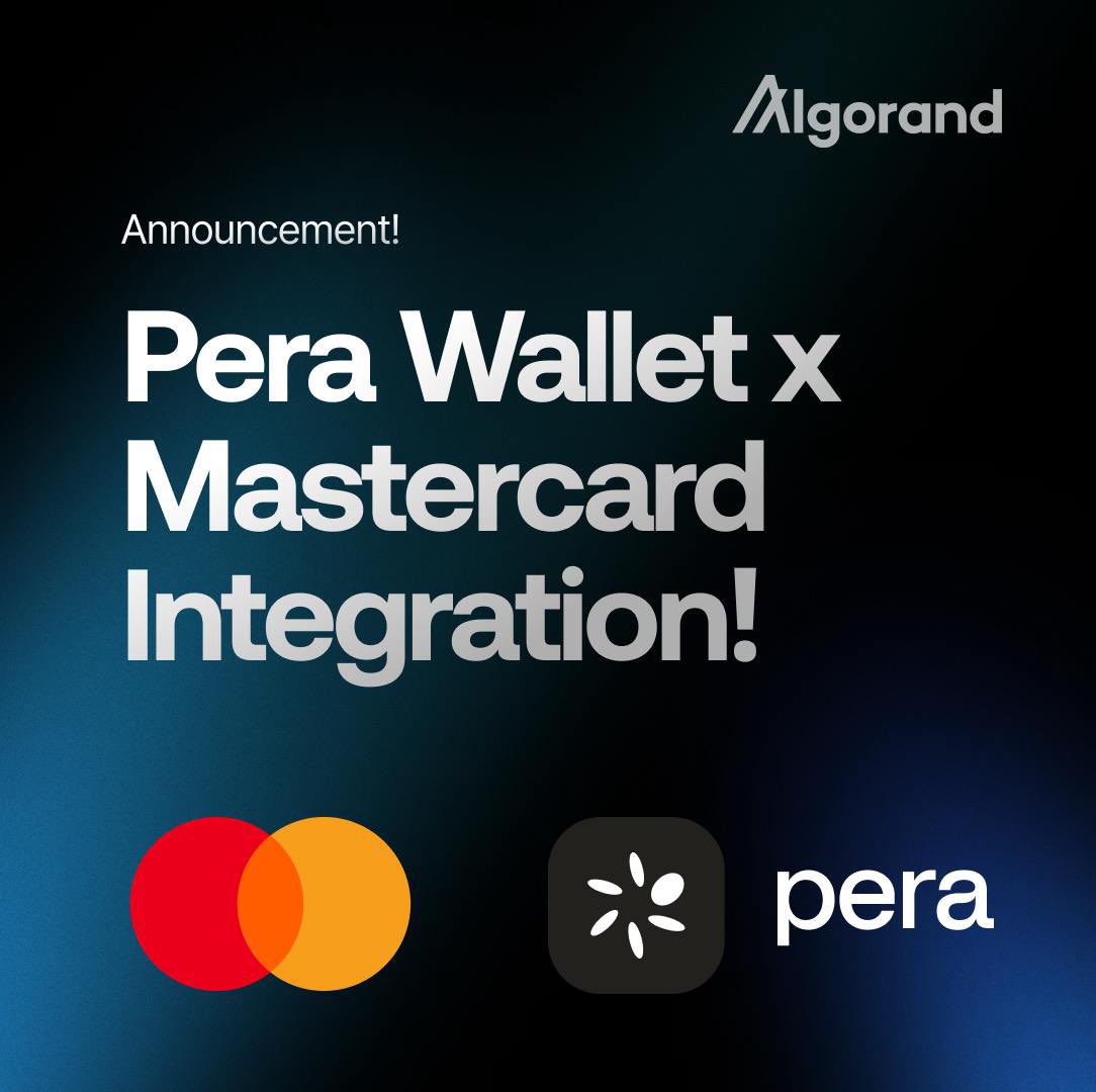 You can use your @PeraAlgoWallet like Google Pay or Apple Pay! Link your  wallet, tap your phone, and pay with USDCa anywhere Mastercard is accepted  Fast, secure, and fee-free thanks to Algorand!