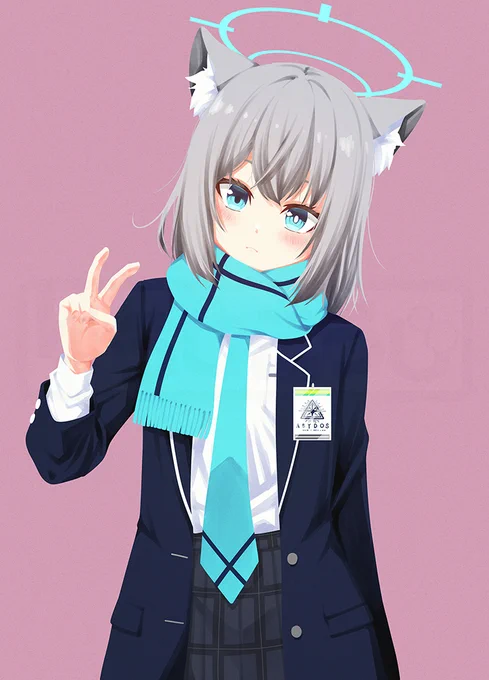 シロコを塗り塗り冬コミ新刊のフルカラーマキちゃん本もよろしくお願いします#ブルアカ #BlueArchive 