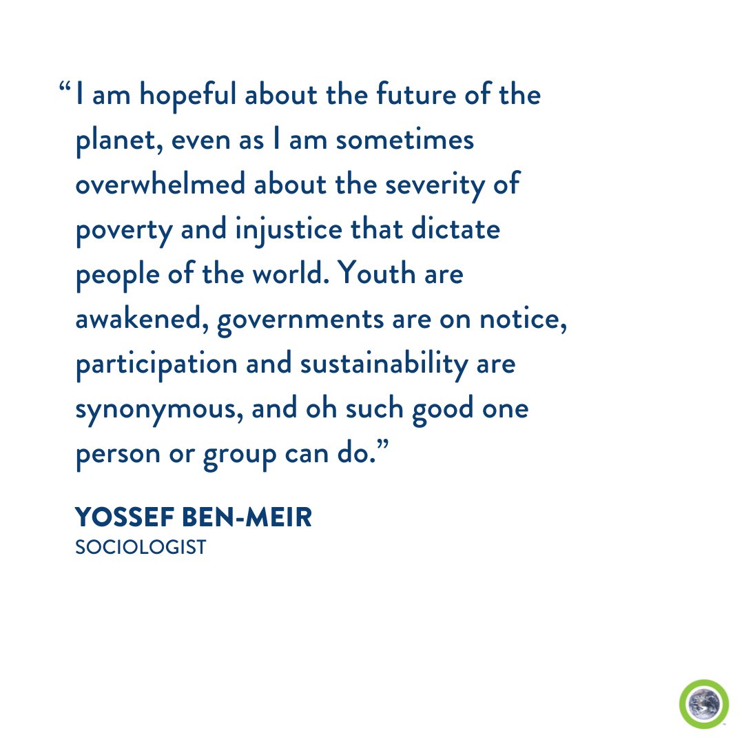 Sociologist Yossef Ben-Meir reminds us to never underestimate what one person —or a group— can achieve in the face of adversity. The power of collective climate action is in our hands. We need to #ActOnClimate now, not later.