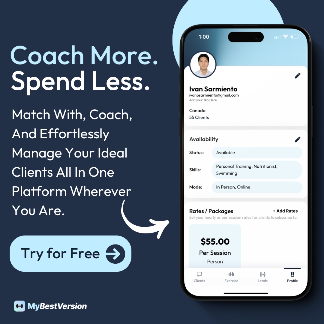 _MyBestVersion's tweet photo. 💪 Coach More, Spend Less 🚀  

Imagine a platform where you can find ideal clients, manage workouts, and build meaningful connections effortlessly, no matter where you are. 🌍 The MBV App is your all-in-one solution to take your personal training career to the next level with... https://t.co/4EeUVACszE