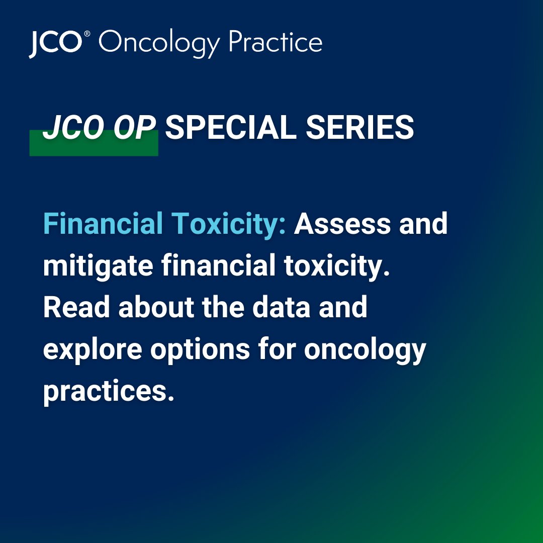 Financial toxicity is a crisis in oncology care, impacting patients’ quality of life and access to critical treatments. Explore our special series in JCO Oncology Practice to understand the burden &amp; proposed solutions: brnw.ch/21wPXWm
#FinancialToxicity <a href="/fumikochino/">Fumiko Ladd Chino, MD, FASCO</a>