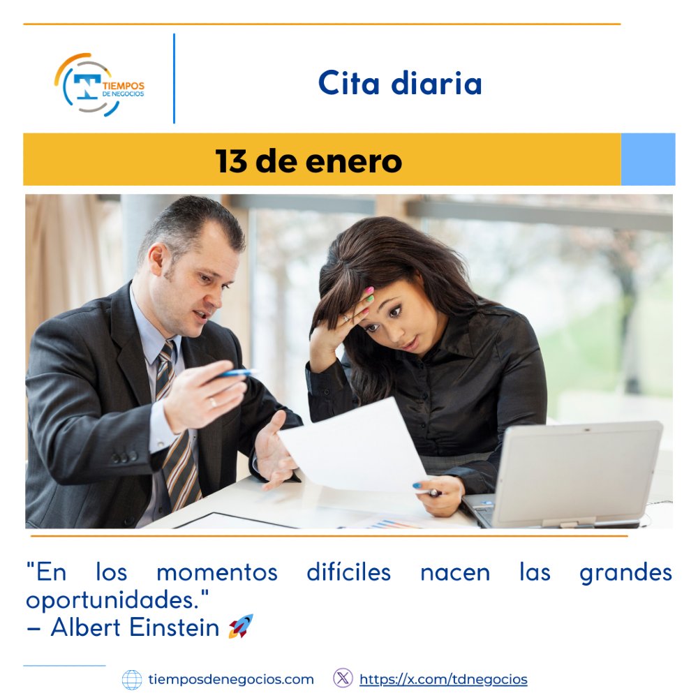 TDNegocios's tweet photo. 🚀 En los momentos difíciles nacen las grandes oportunidades. Aprovecha cada reto como una oportunidad para crecer.
 #OportunidadesEnLaCrisis #ResilienciaEmpresarial https://t.co/6UPCaZPCNZ