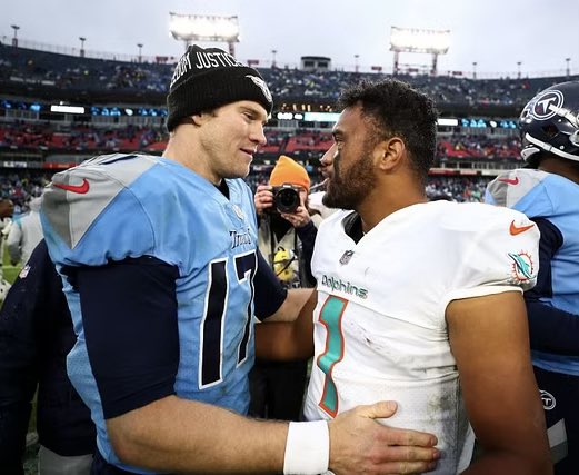 EliteMarino's tweet image. Tua Tagovailoa through 5 seasons:

15,506 yards
100 TDs
44 INTs
0 playoff wins

Ryan Tannehill through 5 seasons:

18,455 yards
106 TDs
66 INTs
0 playoff wins

Welcome to the Tannehill 2.0. era.