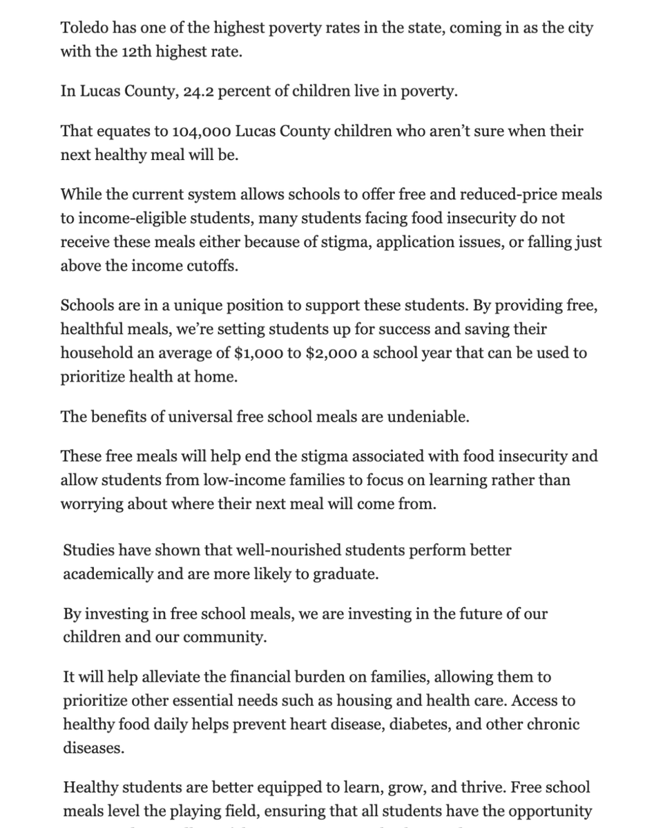 HungerFreeOH's tweet photo. Support for #HungerFreeSchoolsOH continues to build. David L. Manley writes: "It is heartbreaking to see children struggling to concentrate or participate in class due to hunger. I urge you to prioritize the funding of free school meals." Thanks, David!

https://t.co/XcLE7mgY4Z https://t.co/TDhGuzAZdF