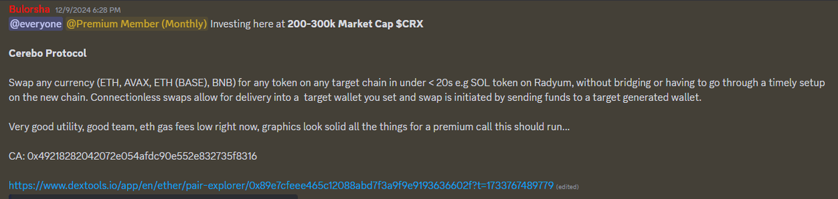 BulorshaCo's tweet photo. $CRX was called at 200k market cap in Bulorsha Co. and achieved all-time highs of over 6 million. +3000% or 30x 🎉

Join today through Whop or the Discord in the bio https://t.co/JakRSsAxgp https://t.co/Vl1XYet8ur