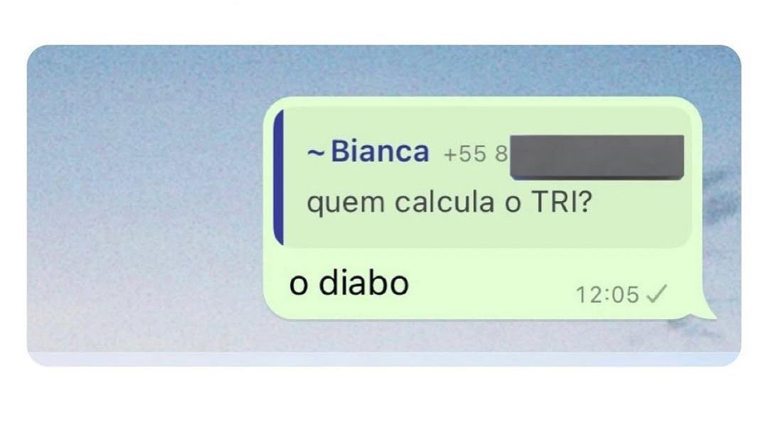 eu vendo a TRI desse ano