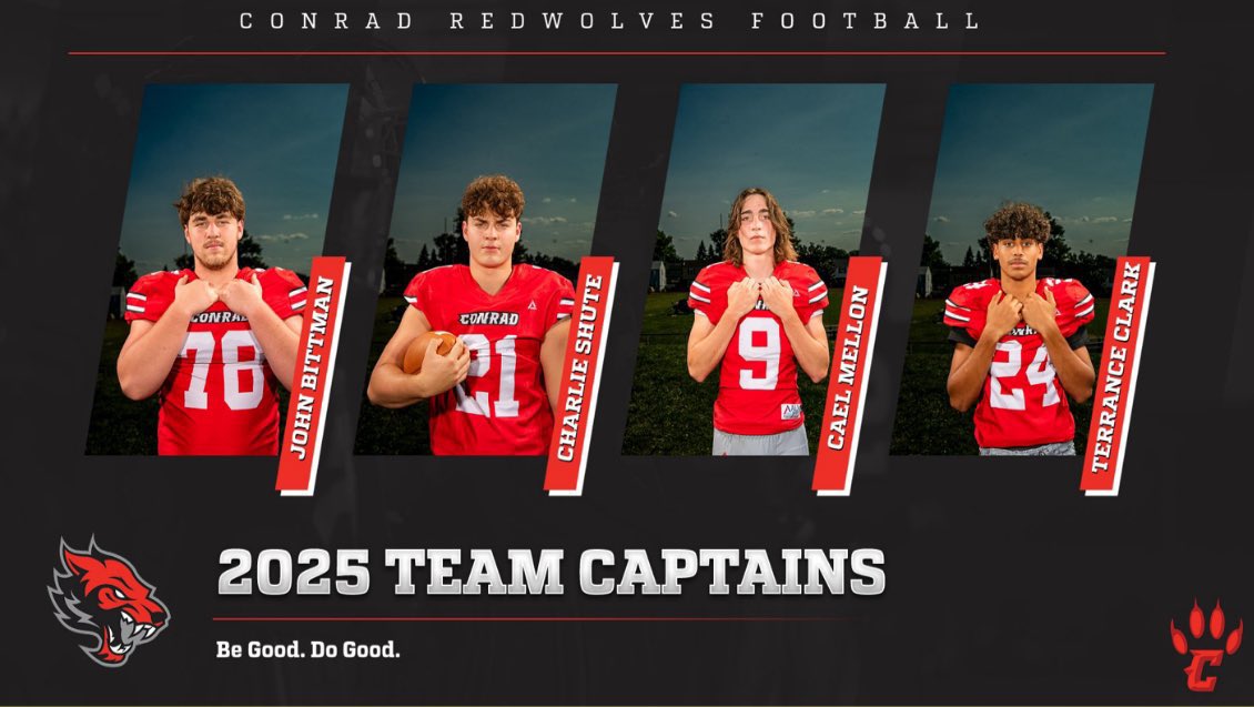 JohnBittmann78 (@jbittmann77) on Twitter photo Iโm thankful to announce I have been selected as a 2025 <a href="/ConradSchoolFB/">Conrad High School Football</a> team captain. Letโs run it! Iโm thankful to announce I have been selected as a 2025 <a href="/ConradSchoolFB/">Conrad High School Football</a> team captain. Letโs run it!