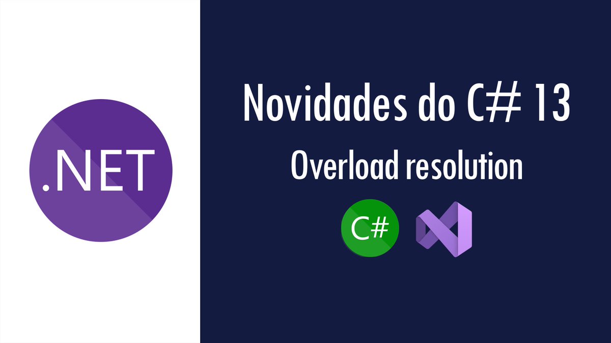 RenatoGroff's tweet image. Novo artigo no meu blog -&gt; Novidades do C# 13: Overload resolution -- Link: renatogroffe.medium.com/novidades-do-c…
#csharp13 #dotnet9 #csharp #dotnet #dotnetcore #aspnet #aspnetcore #visualstudio #visualstudio2022 #visualstudiocode #vs2022 #vscode