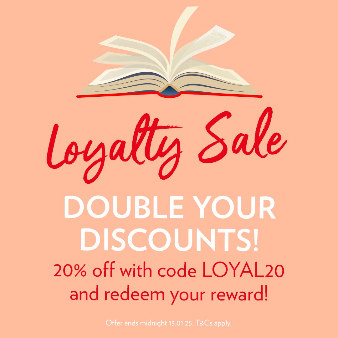 MillsandBoon's tweet photo. Loyalty members - save 20% with code LOYAL20 and redeem your rewards to double your discount!

If you have a reward available, simply redeem at the checkout and enter the discount code to save an EXTRA 20%!

Hurry, offer ends midnight TONIGHT. 
T&amp;Cs apply https://t.co/TJKh34o2Zw