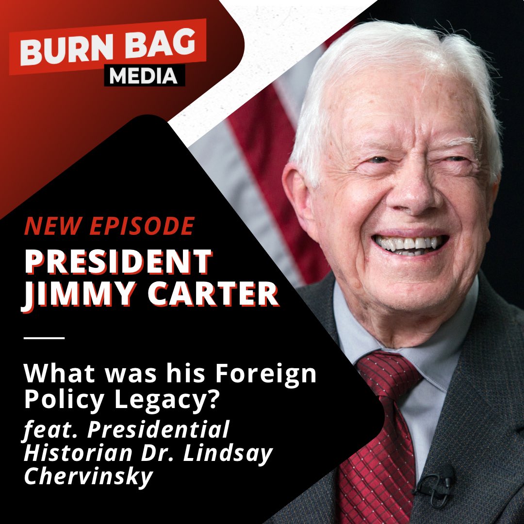 The Burn Bag (@burnbagpod) on Twitter photo NEW EPISODE: Presidential historian Dr. Lindsay Chervinsky (<a href="/lmchervinsky/">Dr. Lindsay M. Chervinsky</a>) joined A’ndre to discuss the foreign policy legacy of President Jimmy Carter — covering Camp David, the Iranian Hostage Crisis, Panama, the Cold War, and much more.
LISTEN: bit.ly/4heTYXw NEW EPISODE: Presidential historian Dr. Lindsay Chervinsky (<a href="/lmchervinsky/">Dr. Lindsay M. Chervinsky</a>) joined A’ndre to discuss the foreign policy legacy of President Jimmy Carter — covering Camp David, the Iranian Hostage Crisis, Panama, the Cold War, and much more.
LISTEN: bit.ly/4heTYXw
