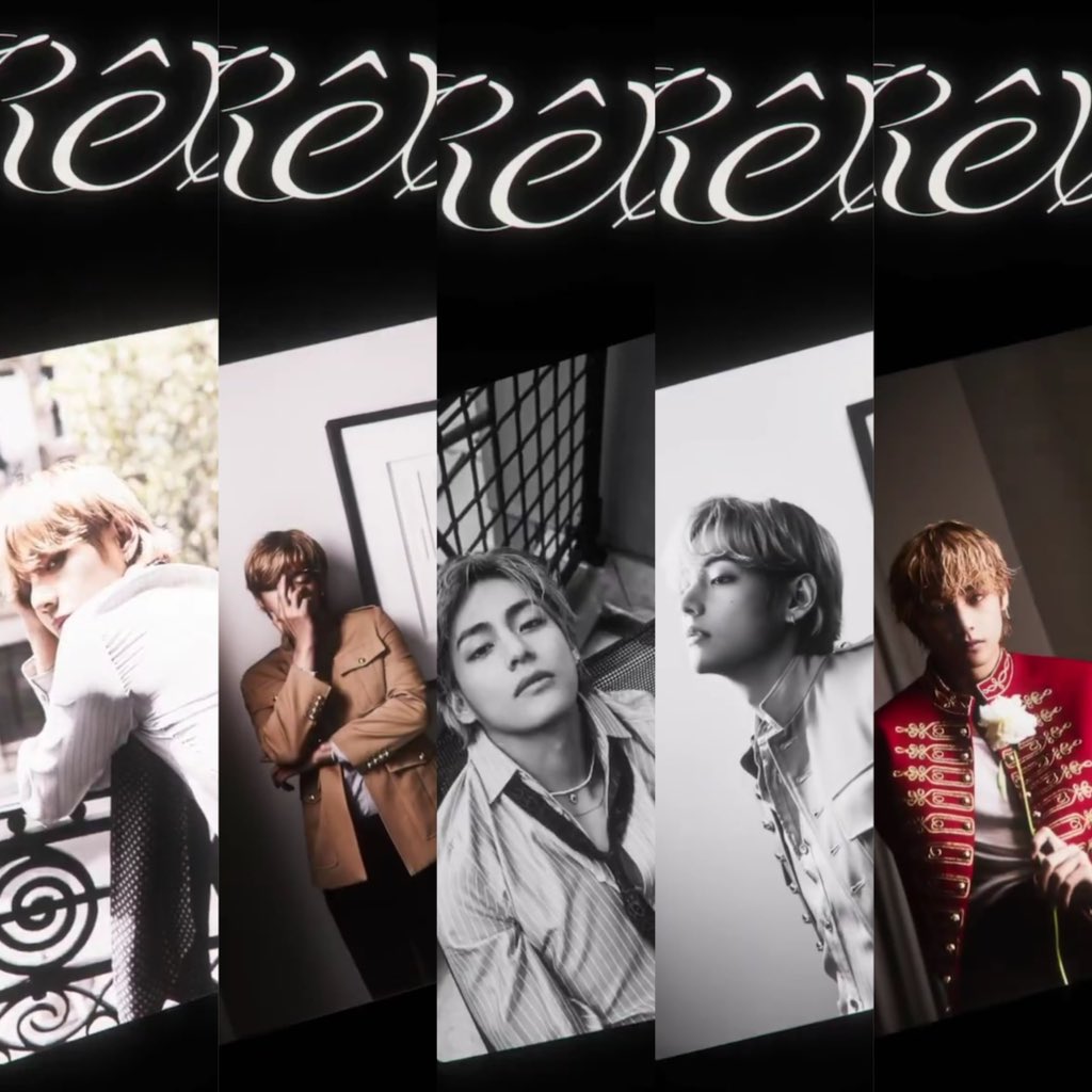 TheePopCore's tweet image. V shines with an otherworldly aura in the Postcard Visualizer Rêvé, showcasing his sublimely captivating visuals and looking absolutely divine.