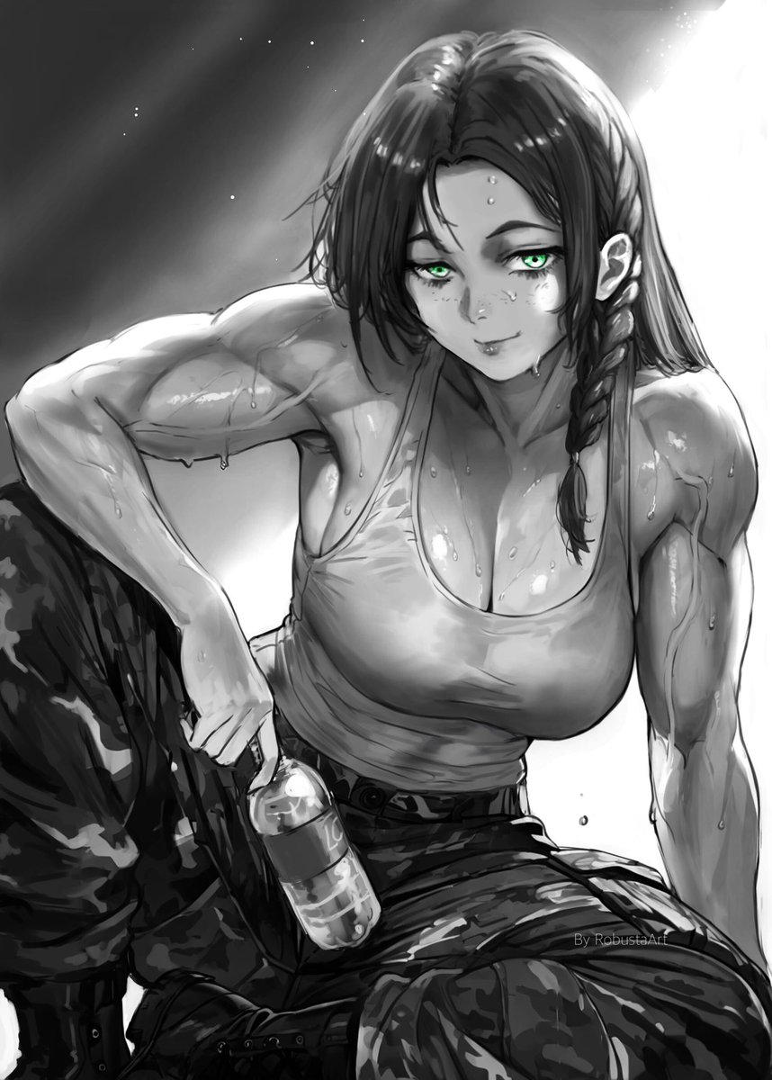 RobustaArt's tweet photo. When you’re yapping too much in the gym and she hits this pose https://t.co/QaWuePAqEm
