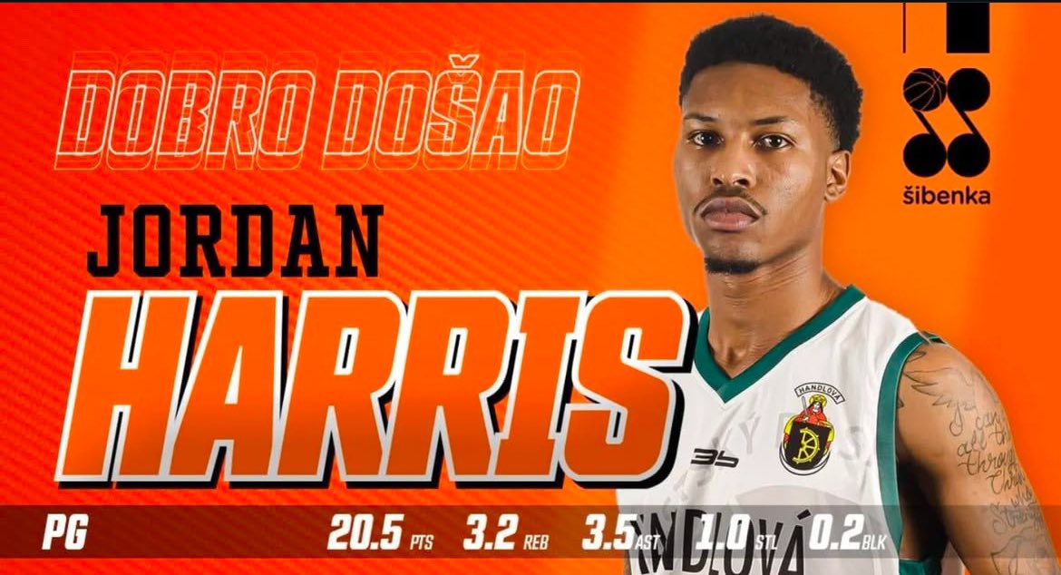 Taylor S. Johnson (@tsjohnson33) on Twitter photo Great new opportunity for <a href="/rts_jordan/">Jordan Harris</a> as he signs with Sibenka in Croatia! Great leader and player! Great new opportunity for <a href="/rts_jordan/">Jordan Harris</a> as he signs with Sibenka in Croatia! Great leader and player!