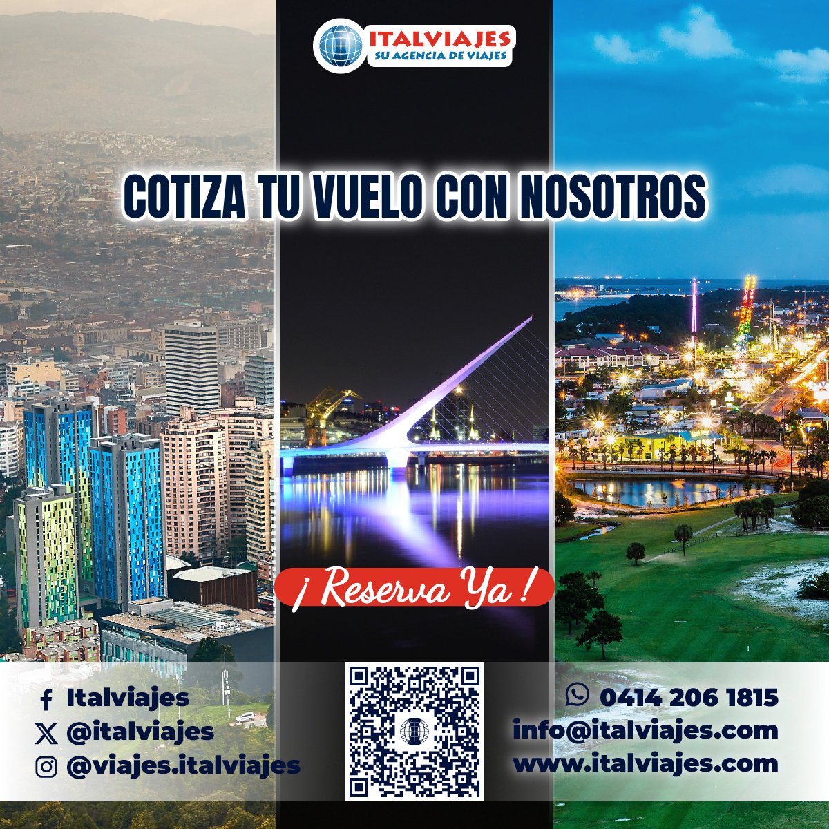 ¿Buscas vuelos flexibles y sin complicaciones?🧐 ¡Tenemos la solución perfecta para ti! #Cotiza tus #vuelos con nosotros y disfruta de un viaje sin estrés. Obtén las mejores tarifas y ahorra tiempo.

🏃🏼‍♀️ Más información:
📱 𝗪𝗵𝗮𝘁𝘀𝗔𝗽𝗽: 𝟬𝟰𝟭𝟰-𝟮𝟬𝟲-𝟭𝟴𝟭𝟱