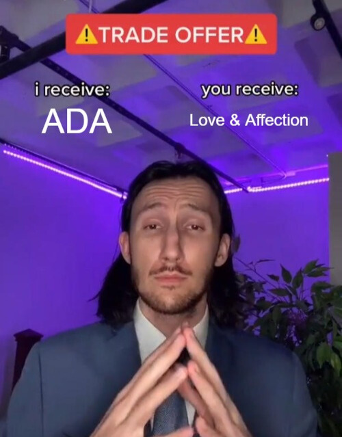 Or you could cast a magic spell to make ADA cost 100$