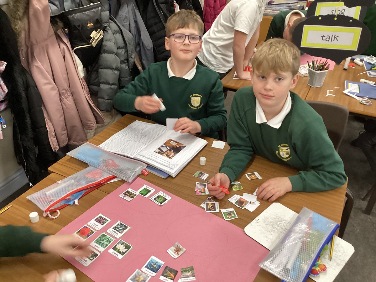 StOswaldsCE's tweet photo. Some great classification work of living things in Goldfinches today #stoswaldsscience https://t.co/3dphgi9SsU