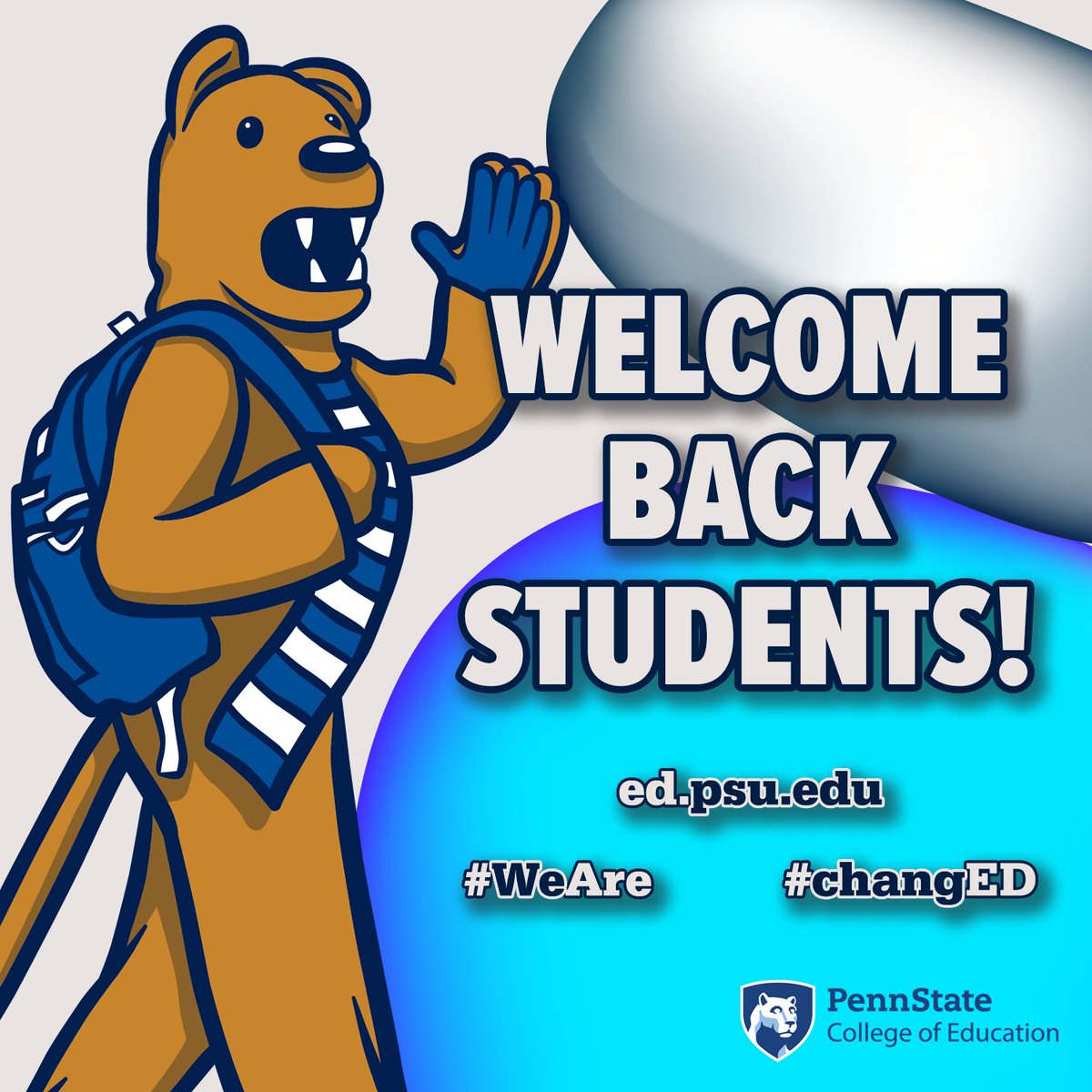 Welcome back, #PennState College of Education students! As we kick off the Spring 2025 semester today, let's embrace new opportunities for growth and learning. Wishing you all a successful and inspiring term ahead. 💙

#WeAre #changED #PSUEducation #Spring2025