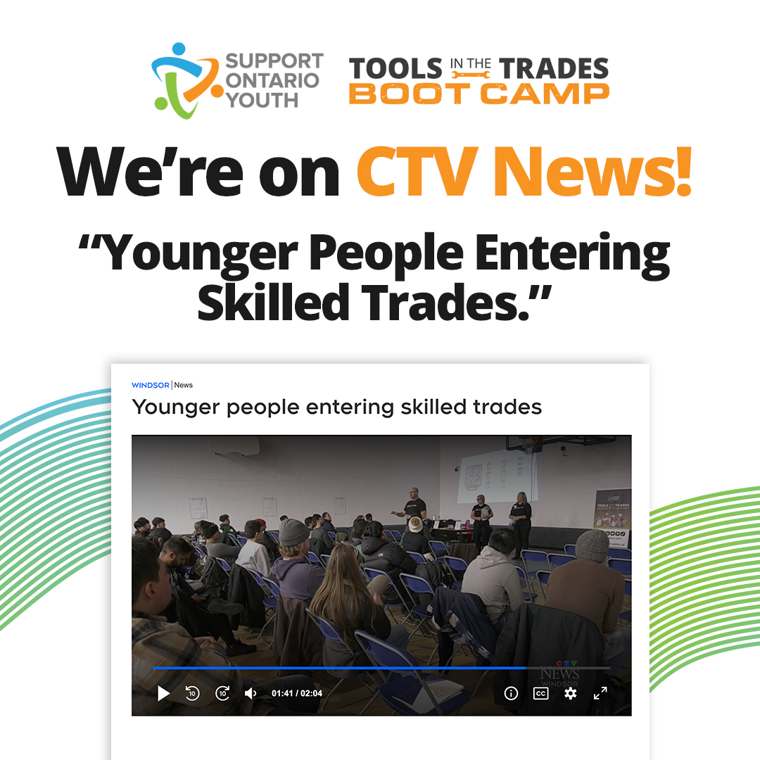 toolsinthetrade's tweet photo. Have you seen it? 👀
 
@supportONyouth and our Boot Camp were featured on @CTVWindsor! Hosted by @WECDSB with @HiMarkTraining!
 
👇 Read the full story: 
https://t.co/hYVjjta96Z
 
#SupportOntarioYouth #ToolsintheTrades #BootCamp #CTVNews #Apprentice #SkilledTrades https://t.co/rPp9Jiro6U